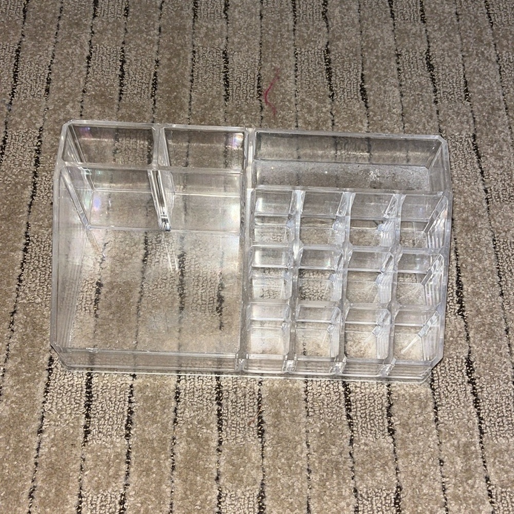 Acrylic clear makeup organizer